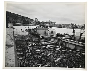 US WW2 Press Photo 'Port-en-Bessin' France