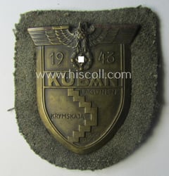 WH (Heeres ie. Waffen-SS) 'Kuban'-campaign-shield that comes mounted...