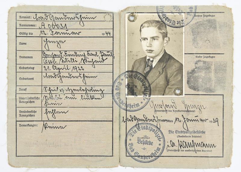 German Third Reich I.D. Card