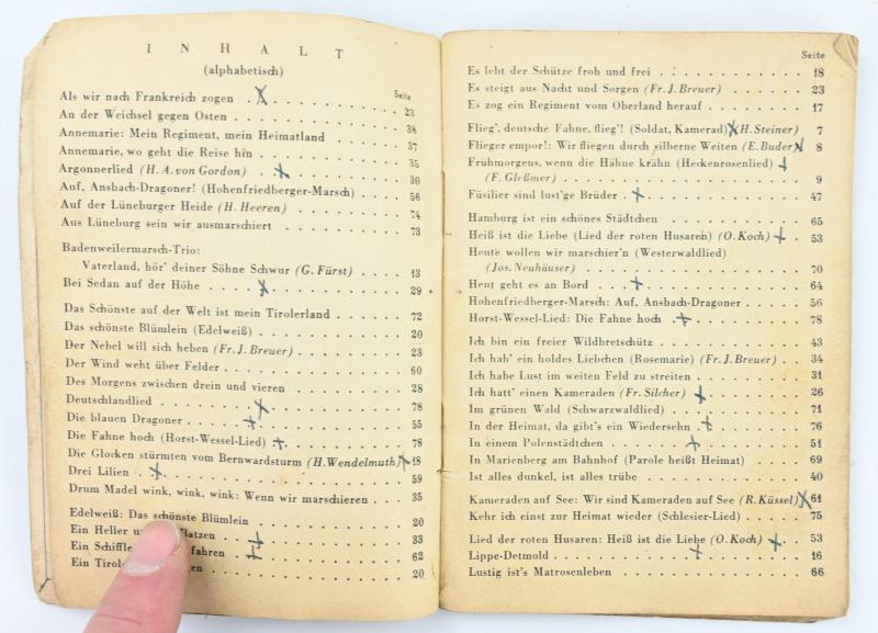 German WH Marching Songs Pocket Book