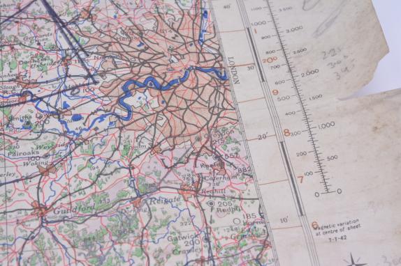British WW2 RAF Map 'Croydon Airport'
