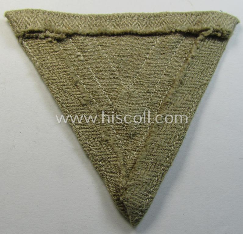 Neat, WH (Luftwaffe) 'Armwinkel' (or: arm-chevron) as was executed on a beige-white-coloured- and/or 'HBT'-like (ie. 'Drillich'-) based background as was specifically intended for usage by an: 'Obergefreiter'