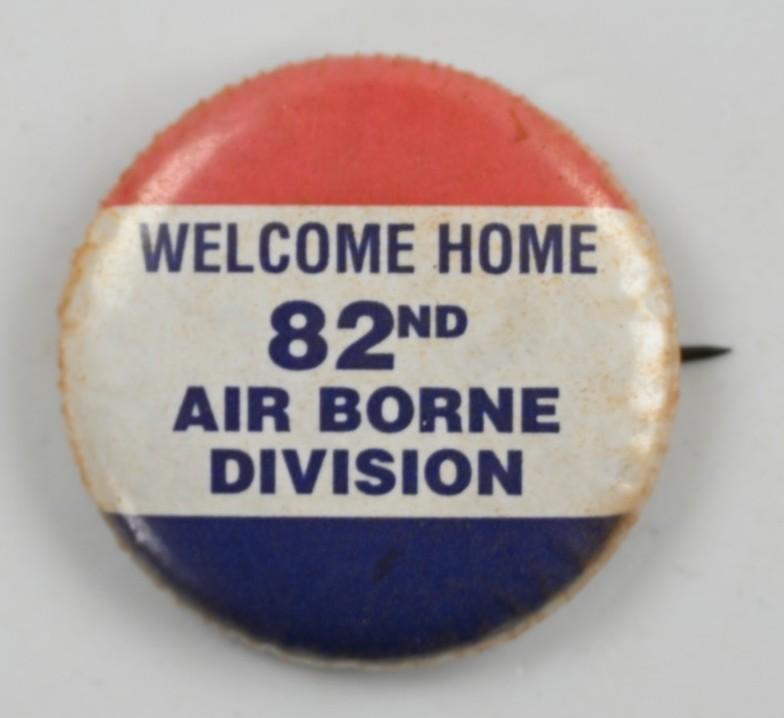 US WW2 82nd Airborne Division Welcome Home Button