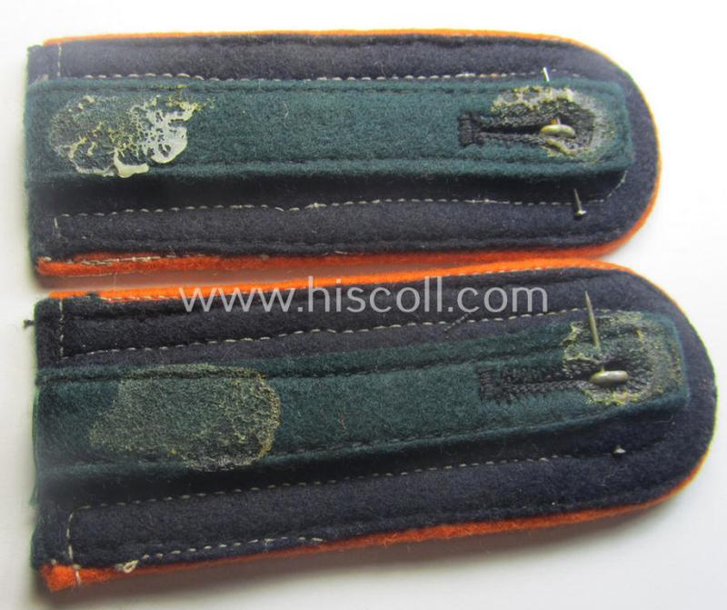 Pair of WH (Heeres) early-war-period- (ie. 'M40'-pattern) and neatly 'cyphered', NCO-type shoulderstraps as was intended for usage by an: 'Unteroffizier eines Feld-Ingenieur-Abts. des Heeres'