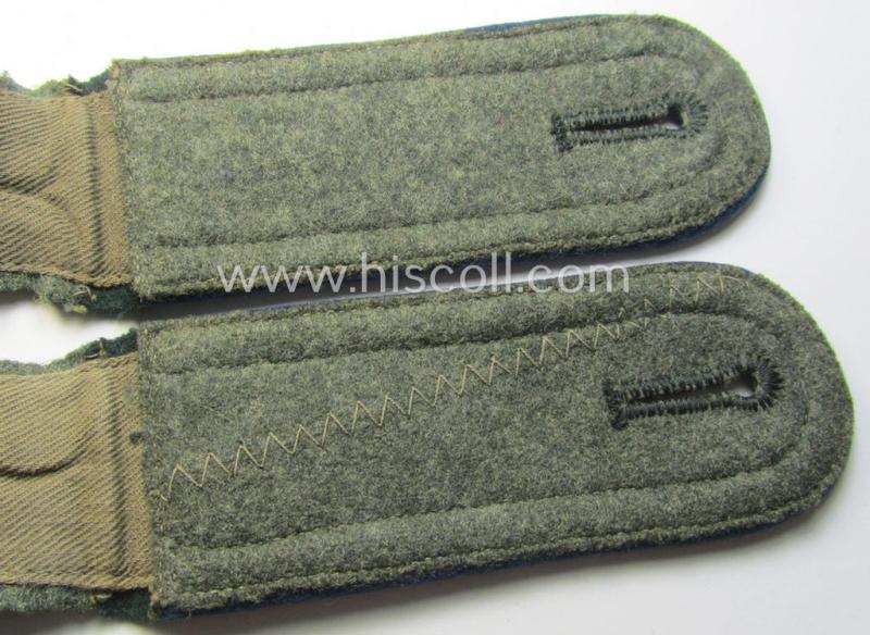 Pair of early- (ie. pre-) war-period WH (Heeres), 'M36'- (ie. 'M40-) pattern (rounded-styled and neatly 'cyphered') NCO-type shoulderstraps as was intended for an: 'Uffz. des Sanitäts-Abtlgs. 7'