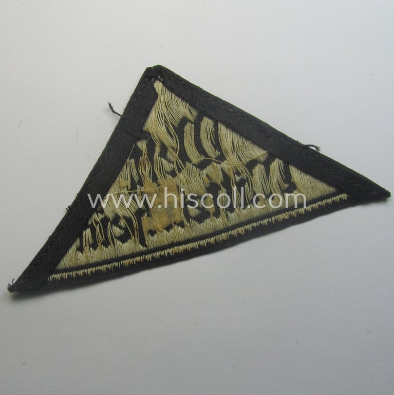 'HJ' ('Hitlerjugend') ie. 'BDM' ('Bund Deutscher Mädel') district-triangle (ie. 'Gebietsdreieck') entitled: 'West Mittelrhein' (being a just moderately used example that misses its: 'RzM'-etiket)