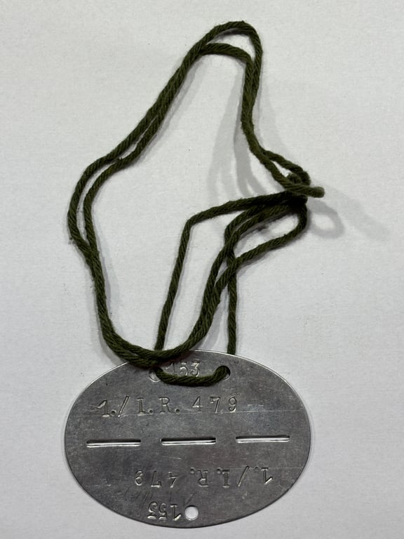 Heeres Erkennungsmarke 1. Kompanie Infanterie Regiment 479