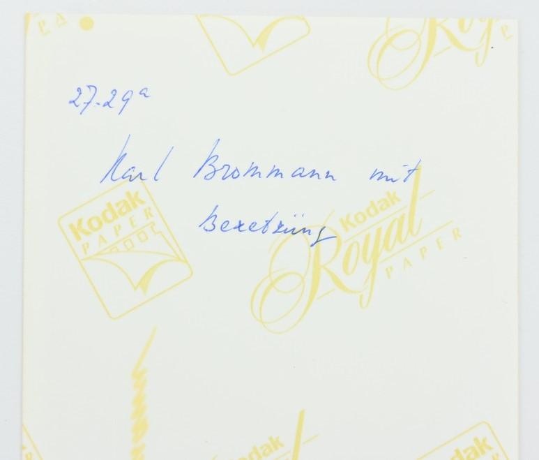 Signature of Waffen-SS Member 'Karl Brommann'