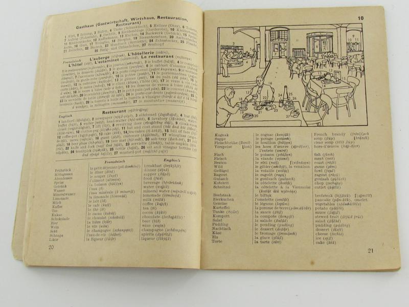 Wehrmacht translation booklet German-French-English