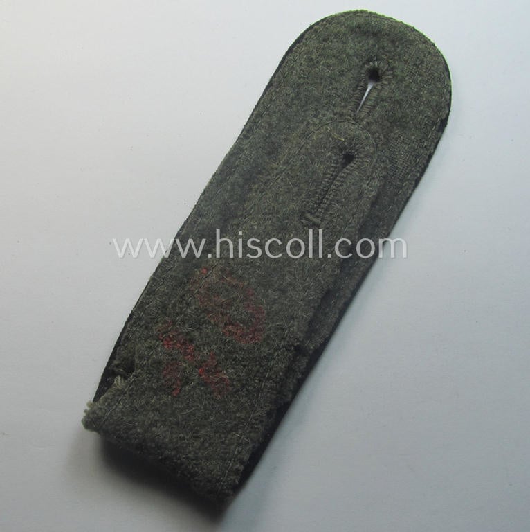 Single, early-period (ie. 'M40-pattern and/or rounded-styled), WH (Heeres) 'cyphered', EM-type shoulderstrap as was intended for a: 'Soldat u. Mitglied einer Festungs-Pionier Schule'