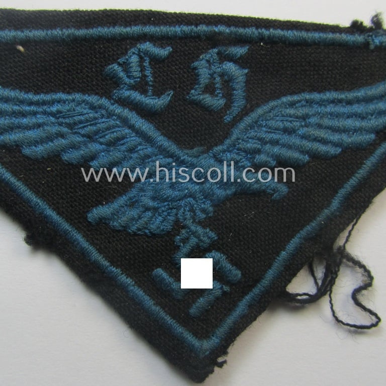 WH (Luftwaffe- ie. Hitlerjugend-) related, machine-embroidered breast-badge (ie. eagle-device) as was specifically intended for usage by a: 'Flakhelfer' (ie. later-war-period, youthful, anti-aircraft staff-member)