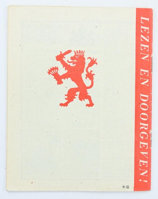 British RAF WW2 Droppingsbooklet 'De Wervelwind'
