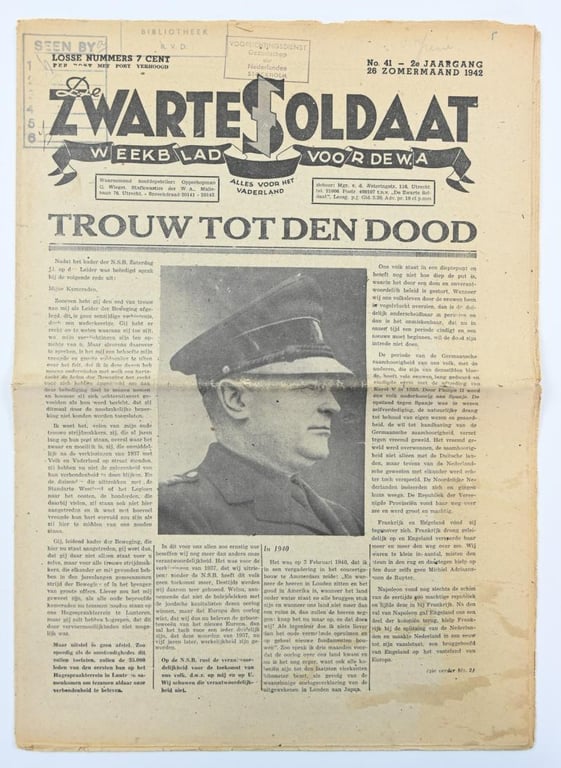 Dutch / Waffen-SS 'Zwarte Soldaat' Newspaper