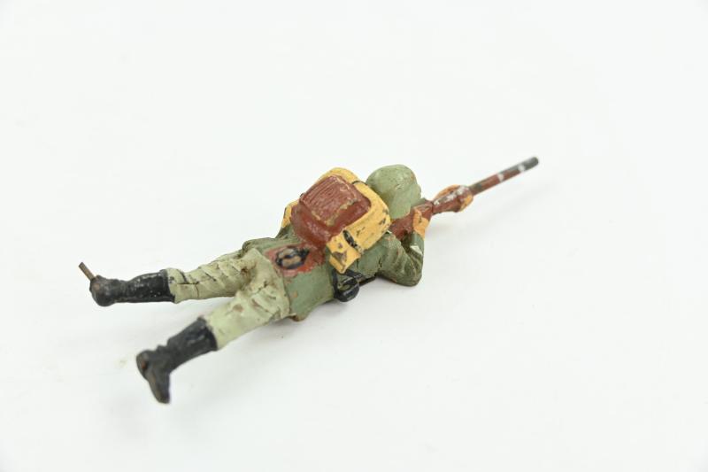 German Elastolin Toy figure 'Laying Infantry Man'