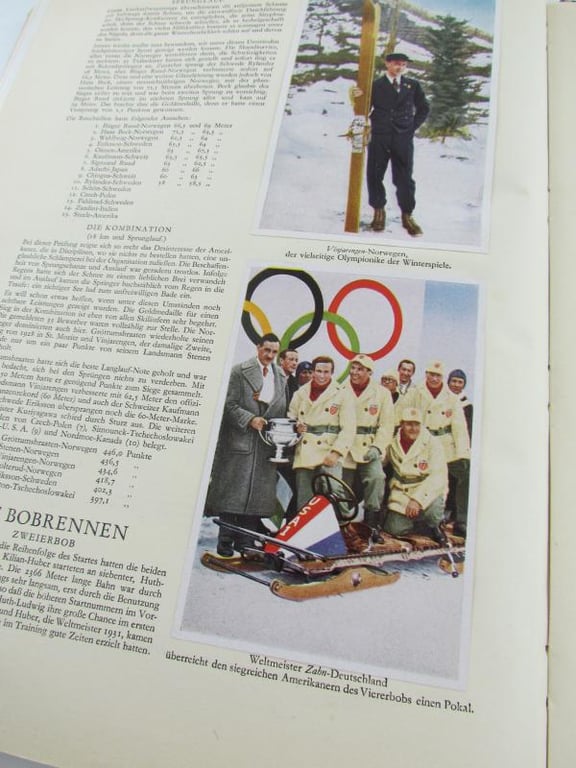 Olympia 1932 Hardbound Book Olympics Results