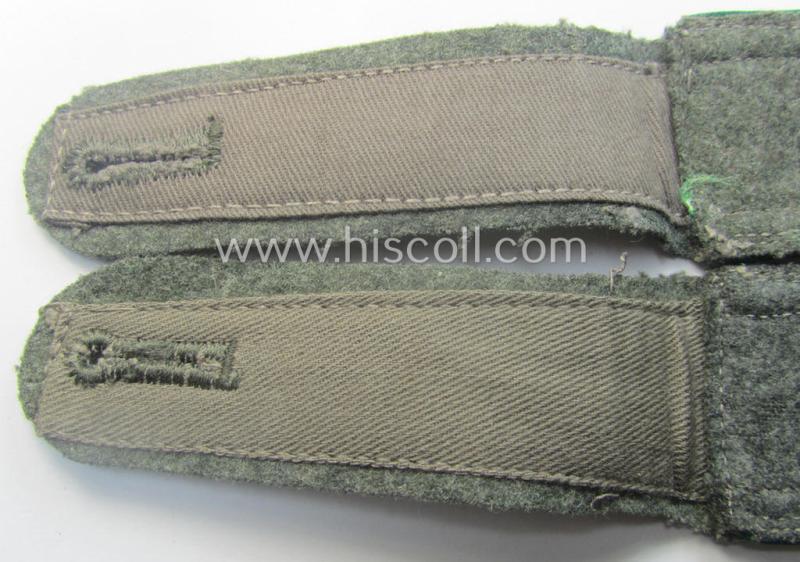 Pair of WH (Heeres) NCO-type (ie. 'M40- o. M43'-pattern) shoulderstraps: 'Unteroffizier eines Gebirgsjäger- o. Jäger-Rgts.'