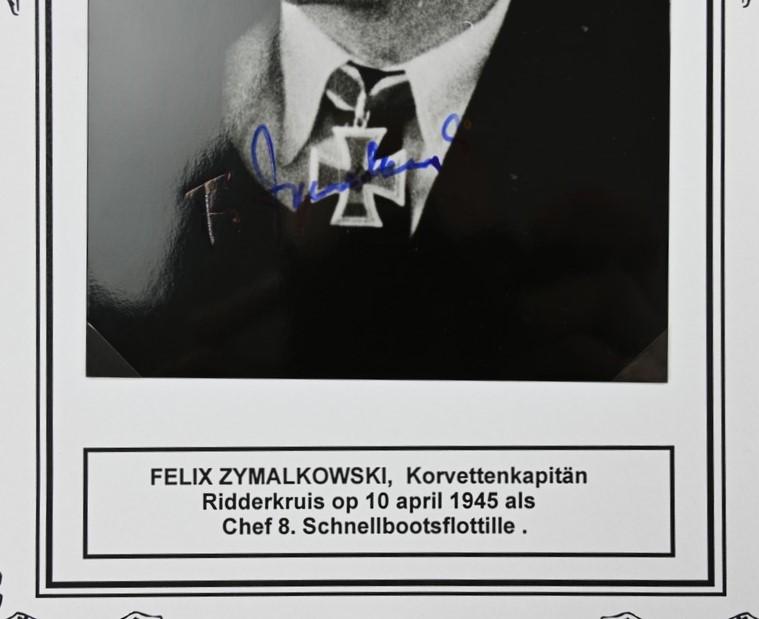 Signature of Kriegsmarine KC-Recipient 'Dr. Felix Zymalkowski'