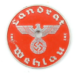 German Third Reich License Plate Tag 'Wehlau'
