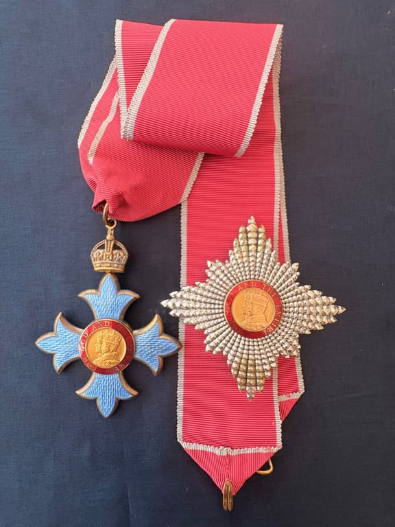 K.B.E NAMED CASED MEDAL SET KNIGHT COMMANDER OF THE ORDER OF THE BRITISH EMPIRE.