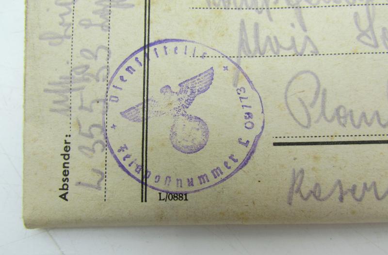 Field Post from Soldier to Family...dated 1944
