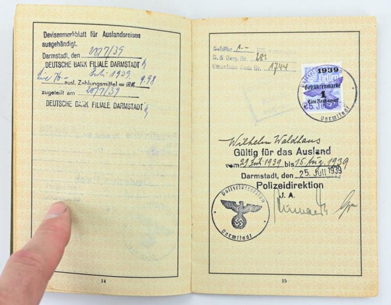 German Third Reich Travelcard 'Wilhelm Walthaus'