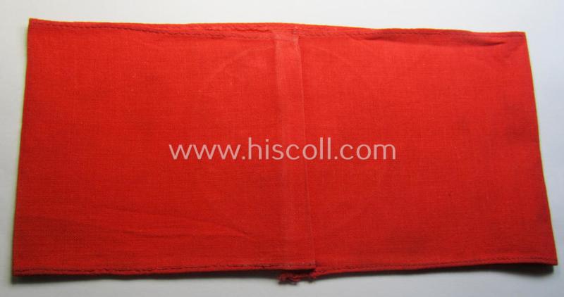 Attractive, linnen-based armband (ie. 'Armbinde') as was intended for usage by the staff of the: 'SA-Wehrmannschaften' (being a hardly used example that still shows its period-attached so-called: 'RzM'-etiket)