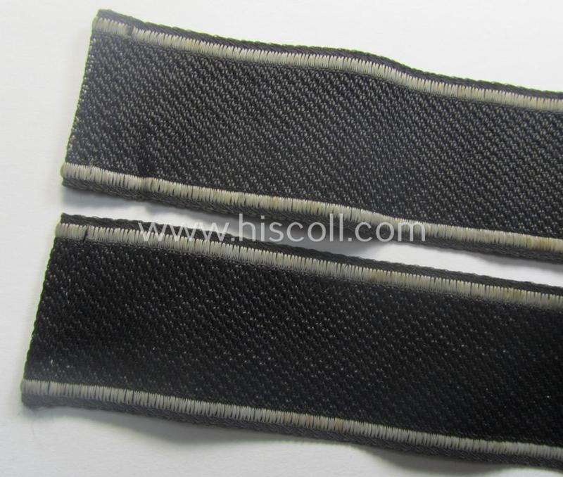 Waffen-SS 1943/44-pattern cuff-title (ie. 'Ärmelstreifen') as executed in typical 'BeVo'-weave-pattern as was intended for a member within the: 1. SS-Panzer-Division "Leibstandarte-SS Adolf Hitler"