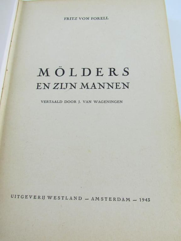 German/Dutch Wartime Book (Mölders en zijn Mannen)