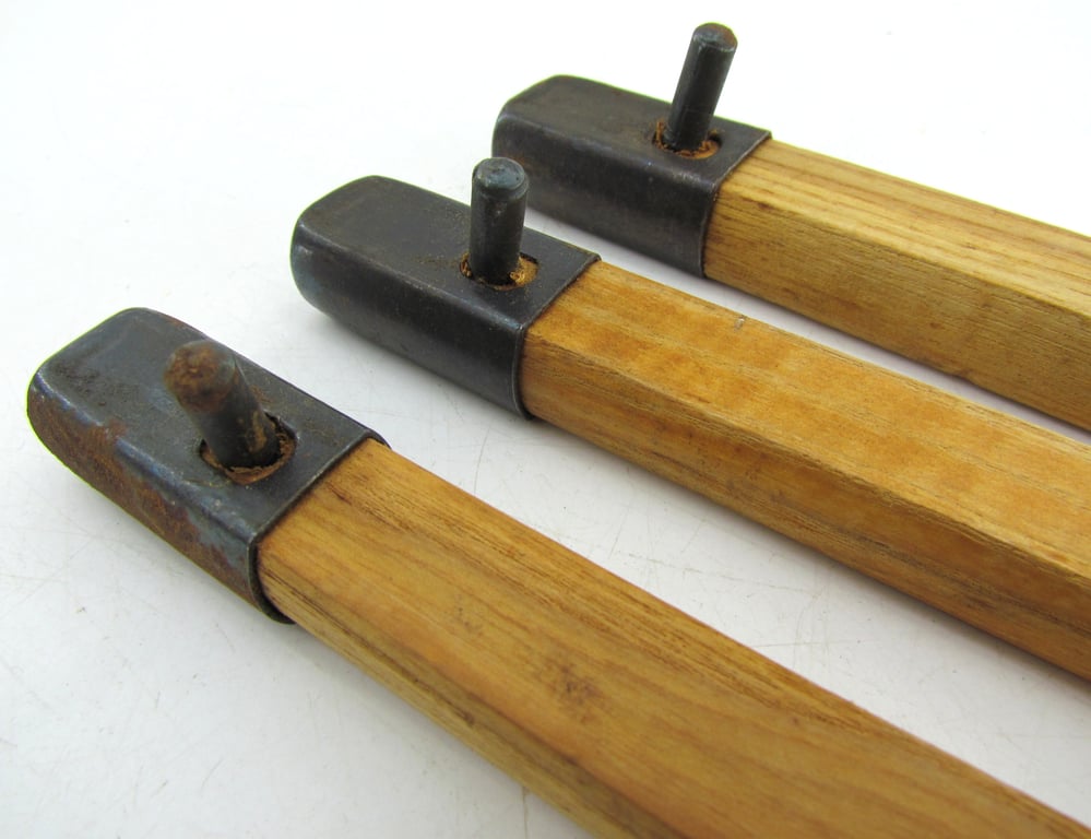 Pre war matching set of 3 wooden tent pegs