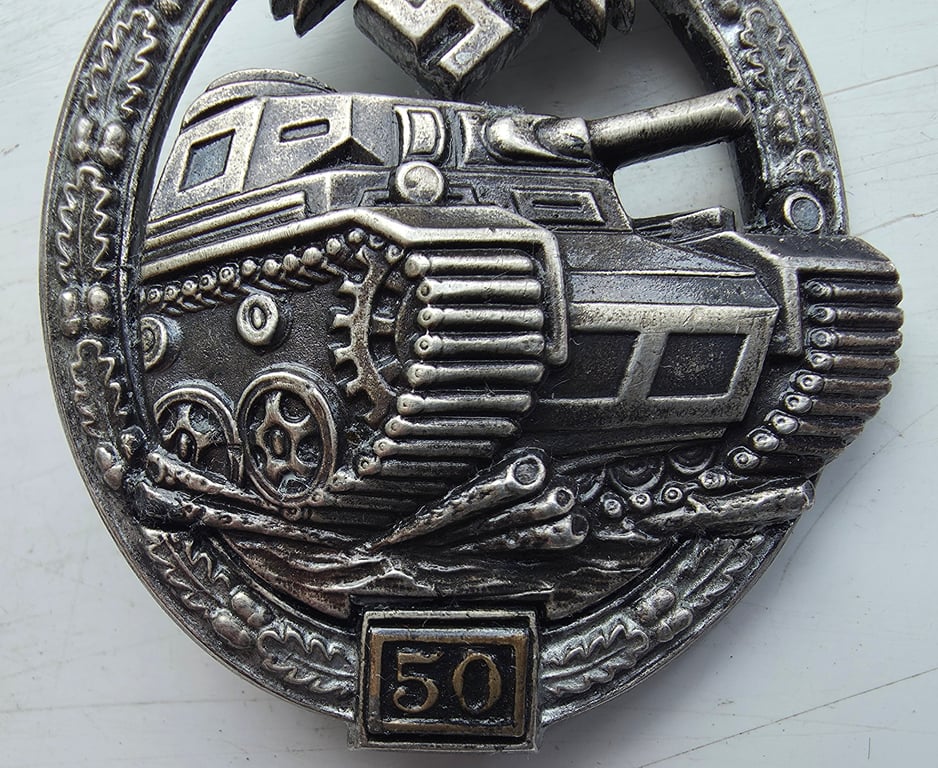 Panzer Assault Badge numbered 50, Gustav Brehmer