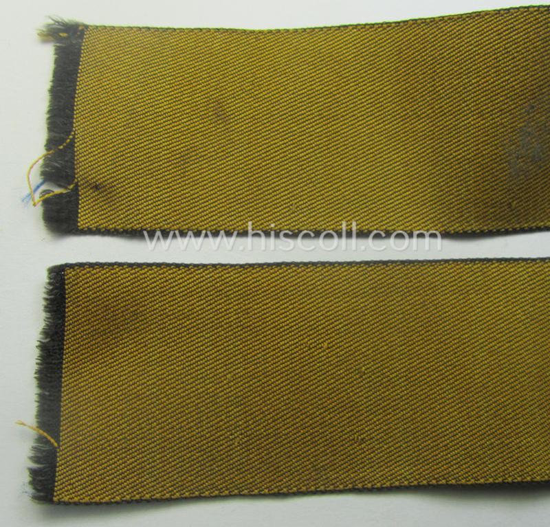 Truly worn- and/or tunic-removed, EM-pattern WH (Kriegsmarine) cuff-title (ie. 'Ärmelstreifen') entitled: 'Marinehelfer'