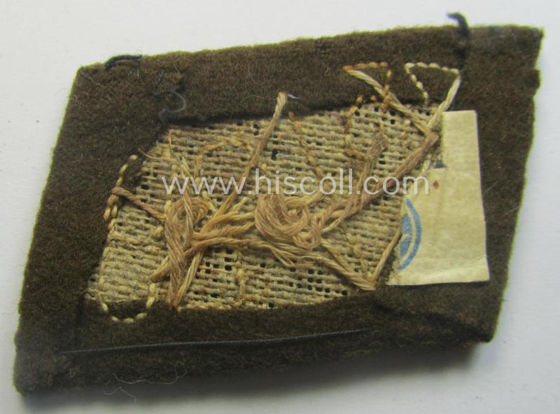 Single, SA (ie. 'Sturmabteilungen') collar-patch (ie. 'Kragenspiegel'): 'SA-Mitglied': 'SA-Standarte 35/29' ('SA-Gruppe Niedersachsen')