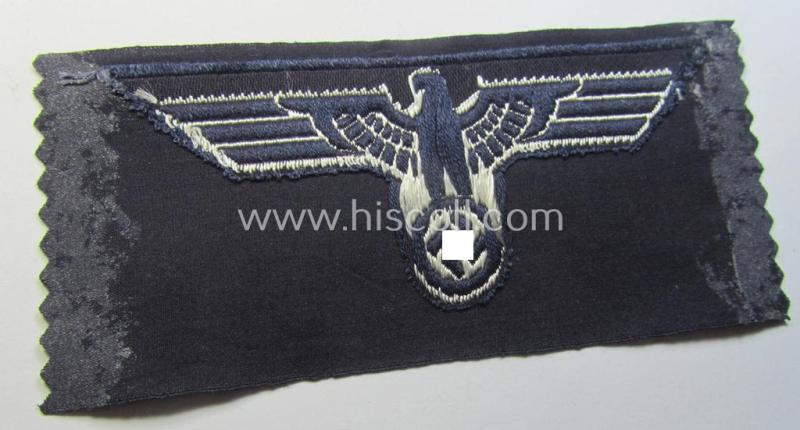 Superb - and actually rarely encountered! - WH (KM) 'BeVo'-woven, EM- (ie. NCO-) type breasteagle (ie. 'Brustadler') as was specifically intended for usage by the various naval administrative-officials (ie. 'Beambten der KM')