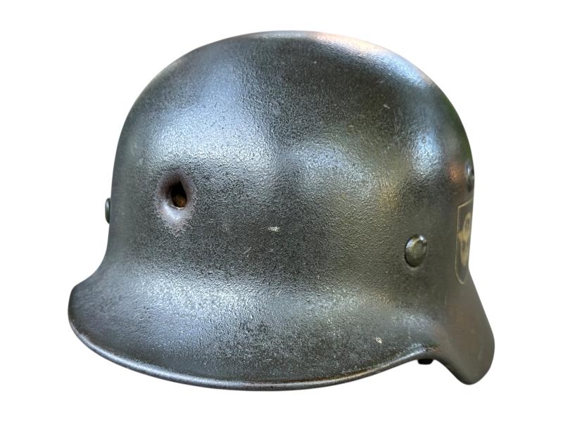 Q64 Polizei Double Decal Helmet '' Battle-Damage ''
