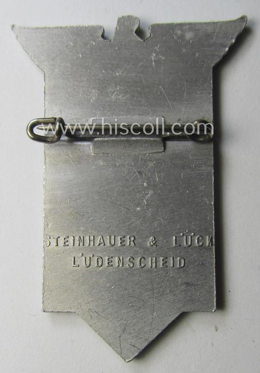 N.S.D.A.P.-related 'tinnie' being a maker- (ie. 'S&L'-) marked example depicting an eagle-device resting on a swastika and various provincial shields surrounded by the text: 'Kreistreffen N.S.D.A.P. - Paderborn - 16. u. 17. Okt. 1937'