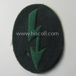 WH (Heeres) trade- and/or special-career-insignia ie. hand-embroidered 'signal-blitz'...