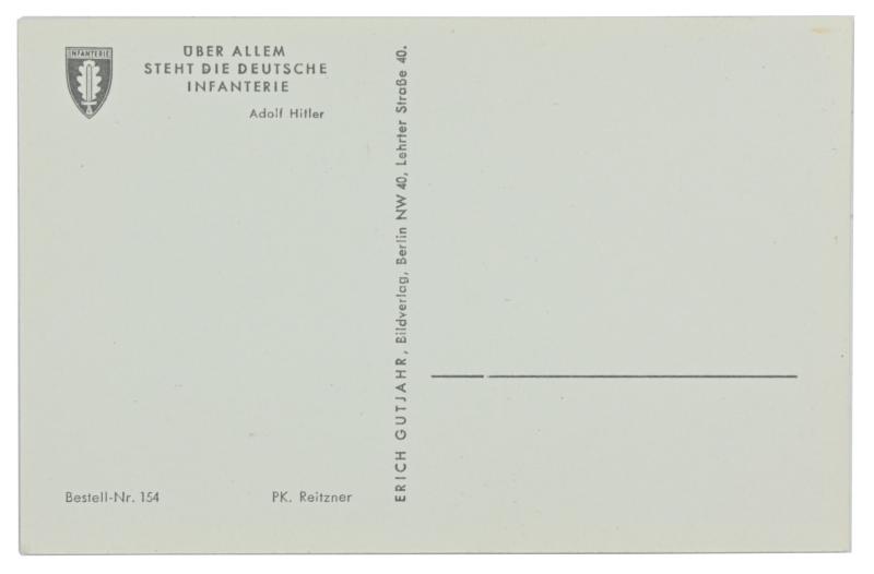 German WH Postcard 'Das alles sind Infantriewaffen'