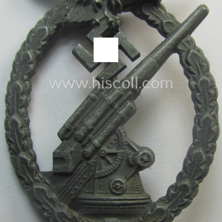 WH (Luftwaffe) 'Flakkampfabzeichen' being a very detailed albeit non-maker-marked example as was (I deem) produced by the: 'Steinhauer & Lück'-company