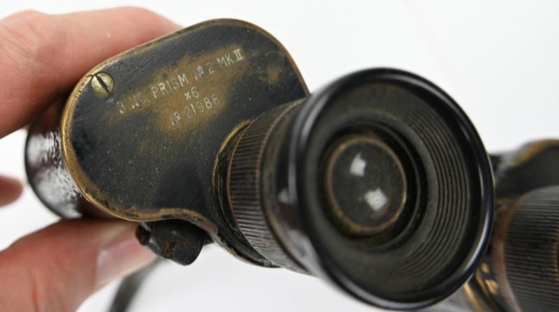 British WW2 Binocular with Carrying Pouch