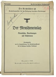 German Reichsführer-SS Intern Book 'Human Imprisonment'