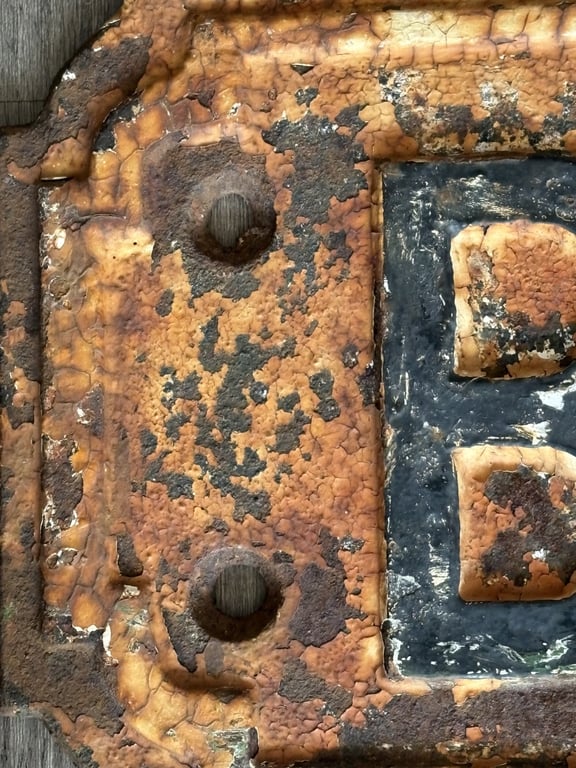 Fabulous Rare Original English Cast Iron City of London Street Sign Bread Street.