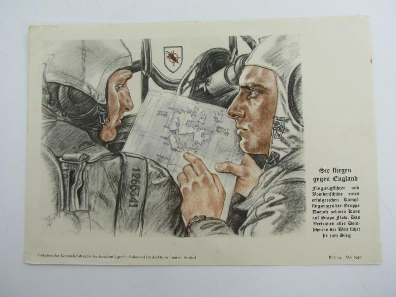 2x Portrait Photos German Pilots ( Willrich )