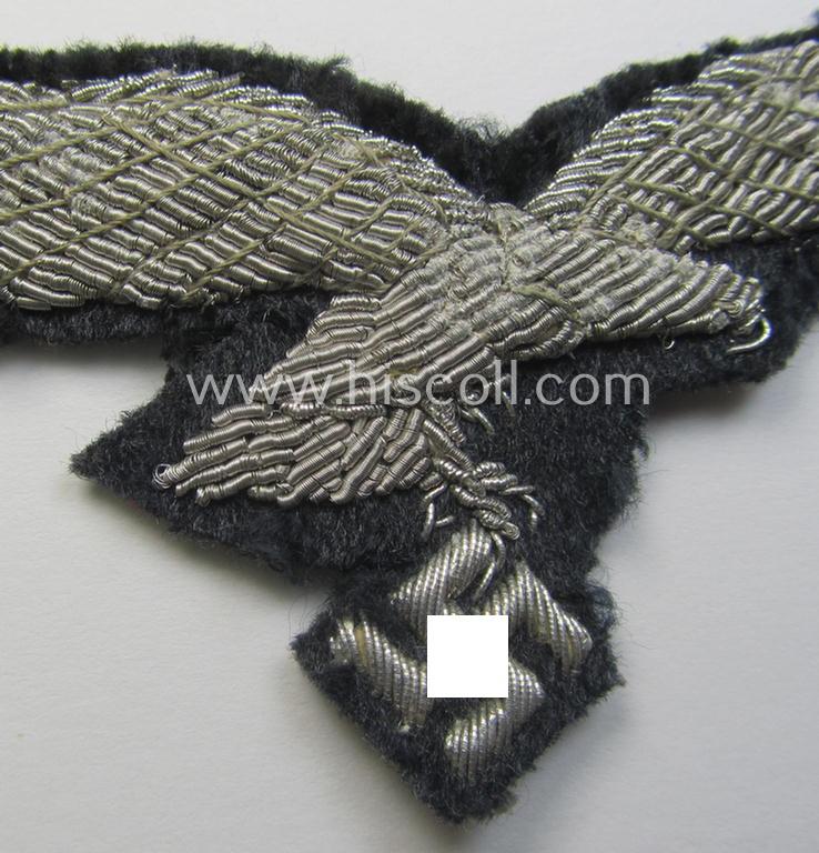 WH (LW) officers'- (evt. NCO-) type, hand-embroidered breast-eagle (ie. 'Brustadler für Offiziere der LW')