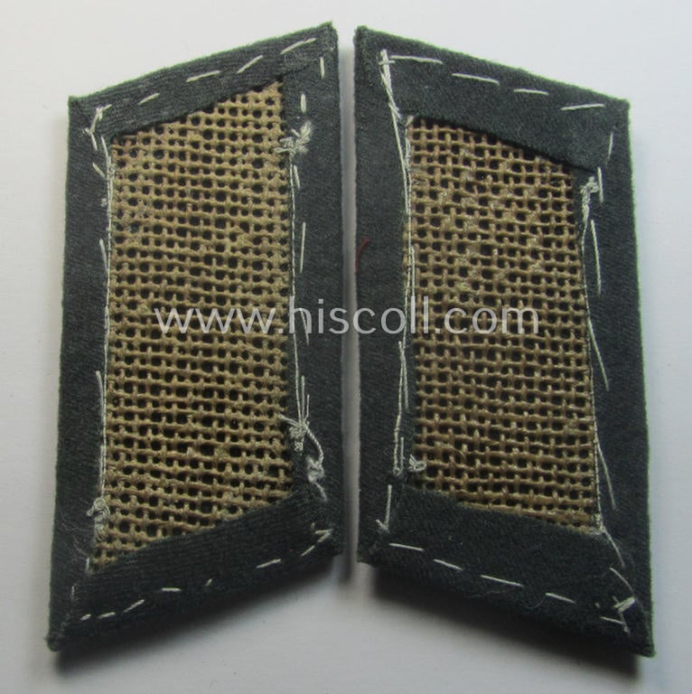 Rarely seen - and fully matching! - pair of larger-sized- and very early-period- (ie. 'Reichswehr'-era), WH (Heeres) EM-type collar-tabs (ie. 'Einheitskragenspiegel' as was intended for a: 'Soldat der Infanterie-Trpn.'