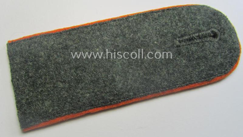 Single, early- (ie. pre-war-) period, WH (Heeres) (rounded-styled-), EM-type (ie. 'M36'-pattern-) shoulderstrap: 'Soldat einer Wehr-Ersatzdienstelle' (or: 'Feldgendarmerie'-unit)