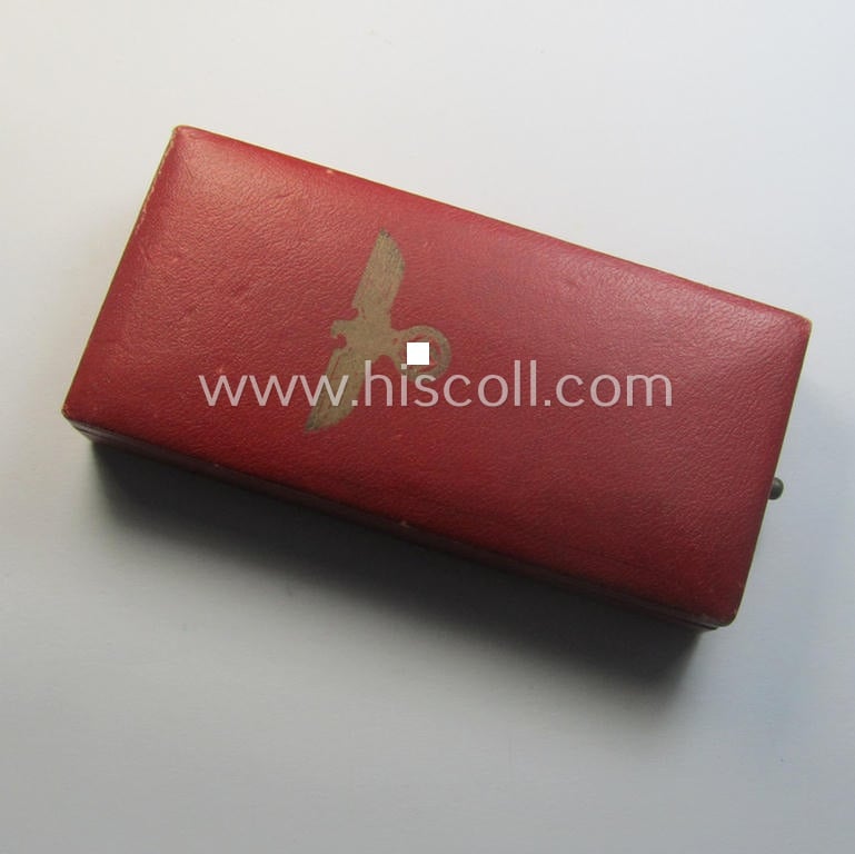 WH Austrian-occupation- (ie. 'Anschluss'-) medal: '13. März 1938' being a very attractive (albeit somewhat tarnished) example that comes stored in its bright-red-coloured- and/or typical non-maker-marked etui as issued