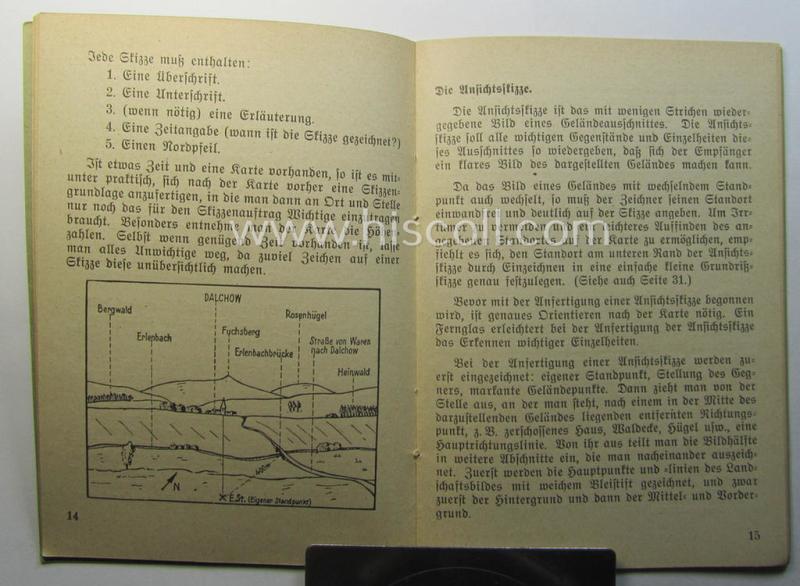 WH-related instruction-booklet entitled: 'Das Abfassen von Meldungen'