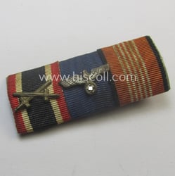 3-pieced, WH (Heeres o. KM) ribbon-bar (ie. 'Feld-...