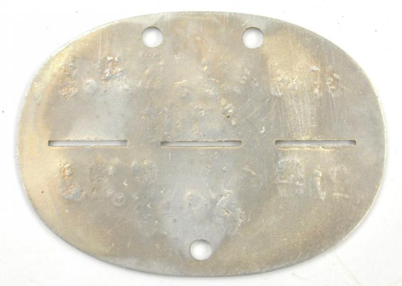 German WH Dog-Tag '3./Bau. E.B.3'