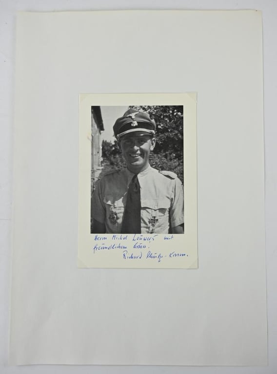 Signature of Waffen-SS DKiG Recipient 'Richard Schulze-Kossens'